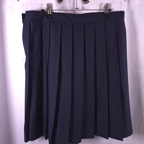 NWT French Toast Womens 14.5 Plus 34x22 Navy Blue Pleated Skirt Uniform - Picture 1 of 6
